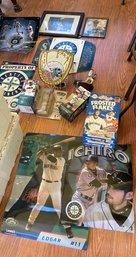 Mariners Lot To Include Photos, One Signed, Posters, Figurines, Frosted Flakes Cereal Boxes, And Baseballs