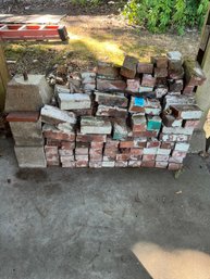 Rm0 Old Bricks, Cement Block And Clay Chimney Flue