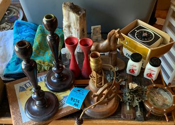 Candle Holders, Lamp Base, Organic Sculpture, Salt And Sugar Shakers, Dishtowels, Horse Statue