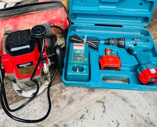 S1 Makita Cordless Drill, 1/2' Plunge Router