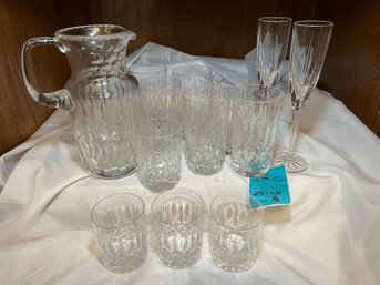R0 Crystal Glass And Pitcher Set