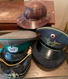 MSA Skullgard Helmet, Bamberger Mutzen-Industrie Cap, Craddock Uniform Hat, East German Border Guard Hat