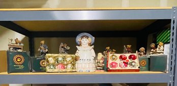 Rm7 Collection Of Boyds Bears, Girl Cookie Jar, Christmas Ornaments,santa Figurine