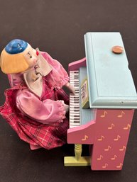 R5 Enesco The Entertainer Clown And Piano Music Box