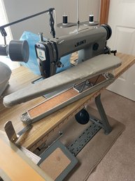 Rm1 Juki Industrial Sewing Machine Model DDL-22. Sewing Table, WKC Sewing Transmitter, An Iron, Accessories