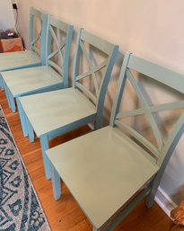 R13 Set Of Four Painted Wooden Chairs (lot 1 Of 2)