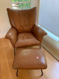 Leather Chair With Matching Ottoman