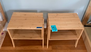 R12 Two Matching Wooden Small Side Tables