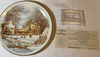 R3 Limited Edition American Homestead From Currier And Ives America Fine Franciscan China With Boxes And Cert