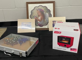 R5 Dash Mini Toaster Oven, Angel Artwork, Small Prints, A Geomag Magnetic Toy In Case