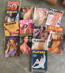 Assorted Vintage Adult Magazines, Vintage Hustler Magazines, Vintage Playboy Magazines, Vintage Penthouse