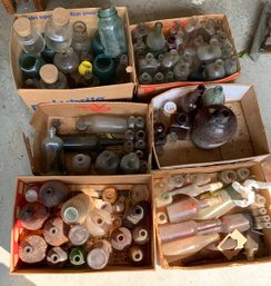 Assorted Vintage Glass Bottles