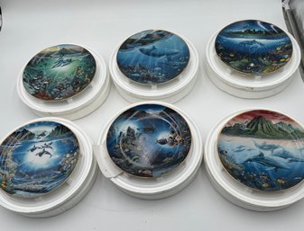 R6 Six Ocean And Ocean Animal Themed Collectors Plates