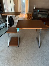 R5 Wheeled Computer Desk  29.5 To Table Top. 39in To Shelf Top 47.5in Wide 23.5in Deep