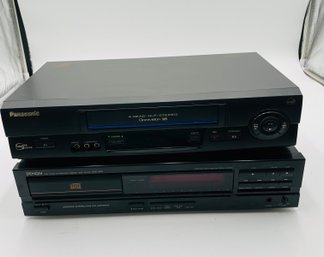 R6 Denon DVD Player Multi Function Display System And A Panasonic VHS Players