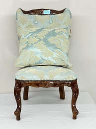 Victorian Nursing Chair With Matching Pillow 30.75 Inchea Tall, 19.5in Deep, 18.25in At Widest, Seat Is 13in