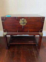 R6 Asian Style Side Table Trunk Top. 24in X 26in X 17in