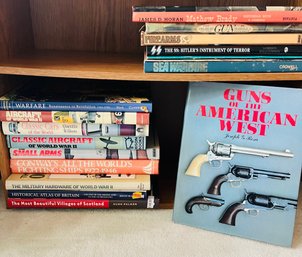 R10 Lot Of Oversize Books Guns Of The American West, War, Firearms, Classic Cars, Warfare