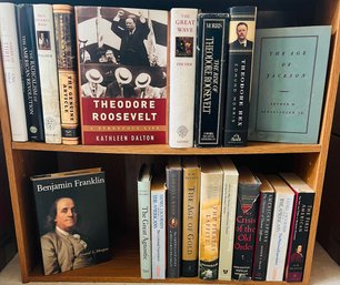 R10 Lot Of Books USA Presidents, Benjamin Franklin, Theodore Roosevelt, The Age Of Jackson