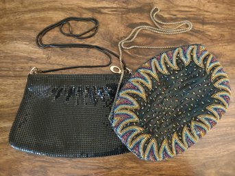 R5 Colorful Beaded Purse And Black Sequin Purse