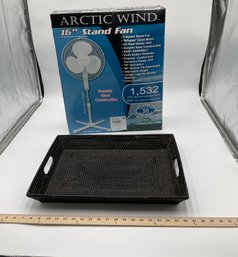 RSD 16 In Arctic Wind Stand Fan And A Tray