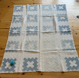 Room 1 Handmade Quilt Blue And White