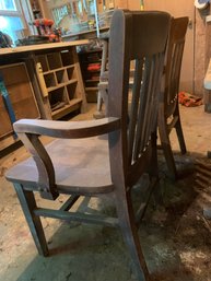 Two Wooden Chairs, Printer Table, Probably Handmade Wooden Table, Wooden Stool