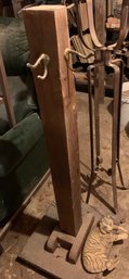 Metal Plant Stand, Wooden Coat Rack With Hooks, Decorative Animal Figurine