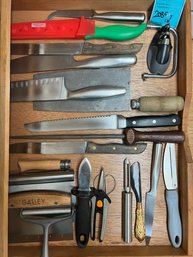 R2 Four Drawers With Knives Cooking Utensils And Paper Products