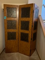 Divider Room Screen. Wood And Metal. Heavy. Three Panels Measuring  80in X 22in