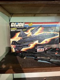 R2 GI Joe Cobra Night Raven S3P Jet W/Box Missing Pieces As Pictured Vintage Toy