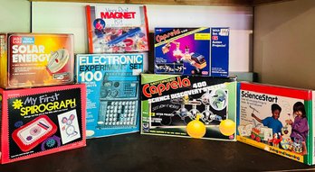 R2 Vintage Kids Learning Science Toys Games Capsela, Spirograph, Magnet Kit, Electronic Set, Solar Energy