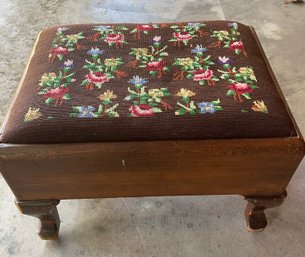 Rm00 Needlepoint Footstool That Doubles As A Storage Unit