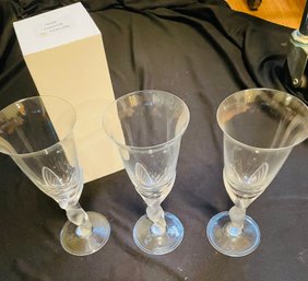 Rm3 Four Faberge Kissing Dove Wine Glasses