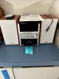 Panasonic CD Stereo System SA PM53 With Speakers, Remote And User Manual