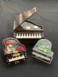 R5 Newton Grand Piano Radio, Vstride Grand Piano Music Trinket Box, Vintage Schmid Piano Music Box With Clover