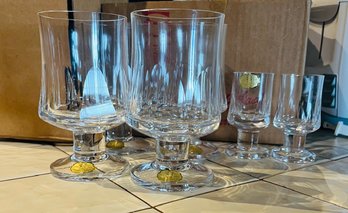 R4 Cristais HERING Crystal Set Of 4 Handmade In Brazil 5in Tall Plus Two Smaller