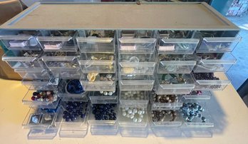 Rm00 Collection Of Costume Jewelry Inside Storage Organizer