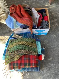 Rugs, Quilt, Blanket, Assorted Knits, Winter Hats, Winter Scarves