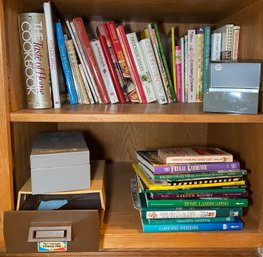 R5 Cookbooks And Gardening Books Lot To Include Some Filing Bins