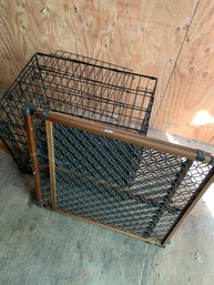 RS Metal Dog Crate, Wood And Plastic Doorway Gate