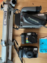 R6 Panasonic Camcorder, Nikon Coolpix 5400, Fuji 100 Zoom, Velbon Tripod, Various Camera Bags