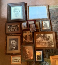 Assorted Frames With Vintage Pictures, Artwork