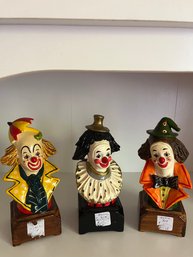 RM9 Lot Of Glass Music Box Clowns