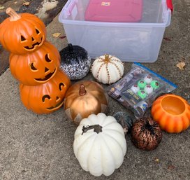 RS Assorted Pumpkins (mostly Plastic), Garden Accessories, Fourth Of July Decor, Garden Cloches, Tool Belt