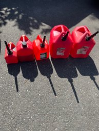 RM14 Lot Of Fuel Cans Five Gallon Two And A Half And One Gallon
