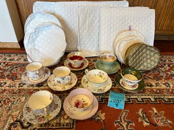 R2 Collection Of China Teacups, Hammersley, Royal Albert, Wedgewood, Foley, Aynsley, And China Keepers