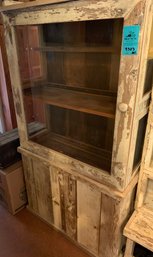 Wood Cabinet With Glass Doors