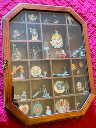 Rm9 Shadow Box With Curated Tiny Clown Collection