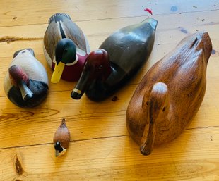 Rm1 Collection Of Wood Ducks Including Decoys